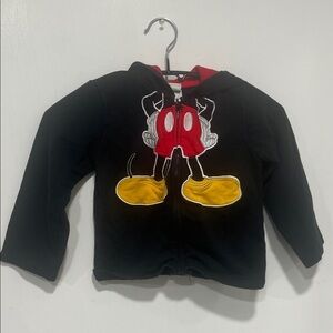 Disney Red and Black Baby Zip Sweater 24 Months